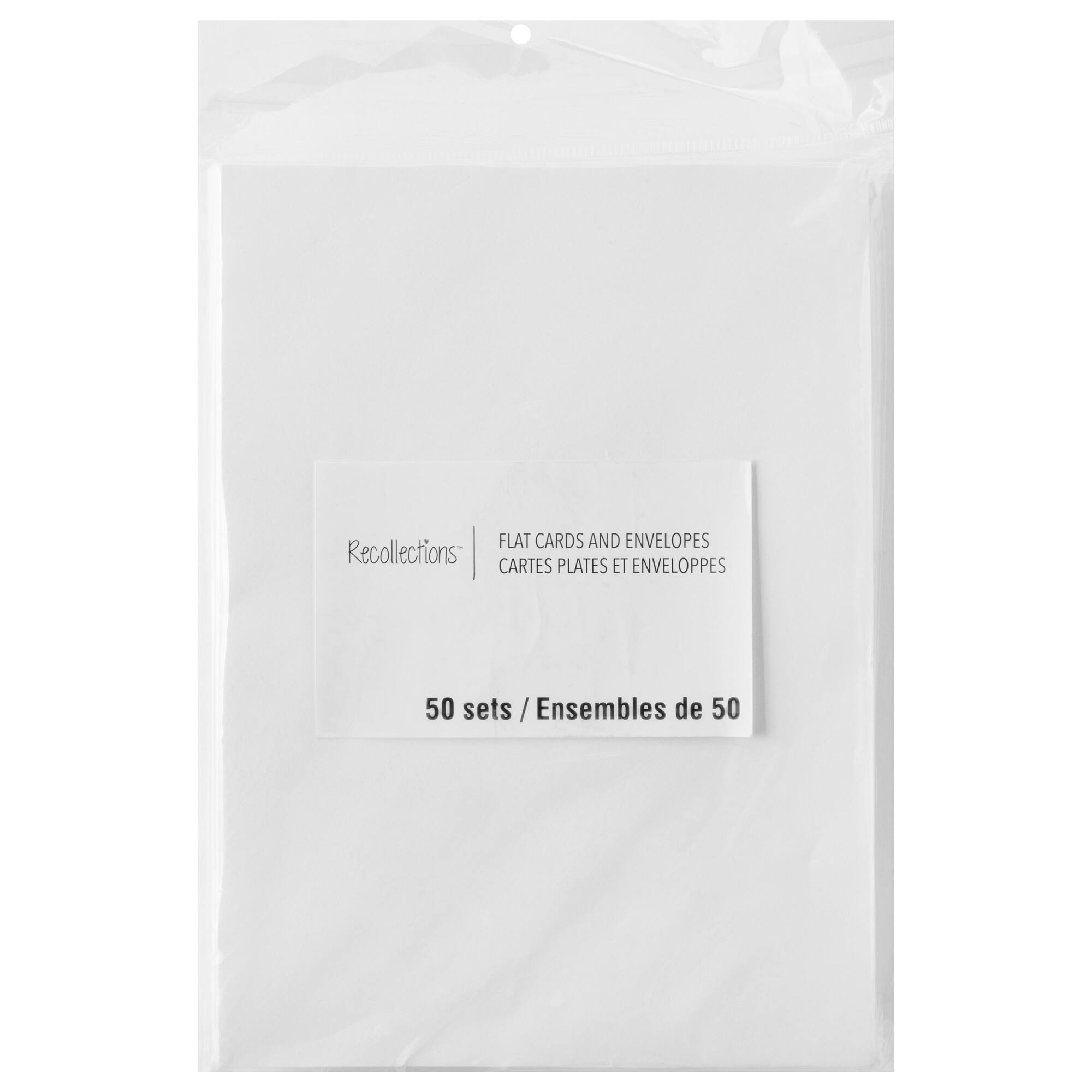 6 Packs: 50 ct. (300 total) 5" x 7" White Flat Cards & Envelopes by Recollections™